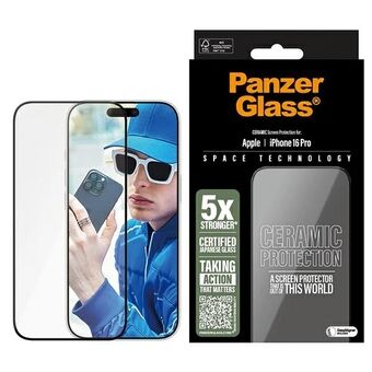 PanzerGlass Keramiskt Skärmskydd iPhone 16 Pro 6,3" Ultra-Wide Fit 2854