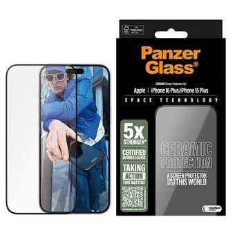 PanzerGlass Keramisk Skärmskydd iPhone 16 Plus / 15 Plus 6,7" Ultra-Wide Fit 2855