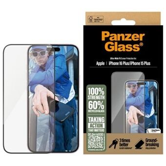 PanzerGlass Skärmskydd iPhone 16 Plus 6.7" Ultra-Wide Fit 2863