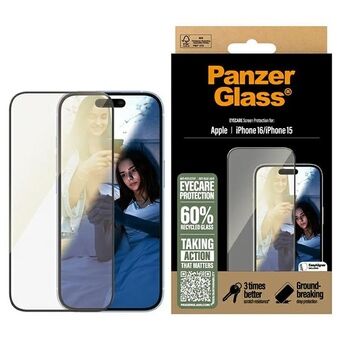 PanzerGlass EyeCare Skärmskydd iPhone 16 / 15 6.1" Ultra-Wide Fit 2865