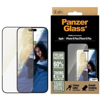 PanzerGlass EyeCare Skärmskydd iPhone 16 Plus / 15 Plus 6.7" Ultra-Wide Fit 2867