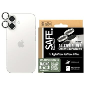 SAFE by PanzerGlass iPhone 16 6.1" / 16 Plus 6.7" Lins Skydd silver/glitter silver SAFE95892