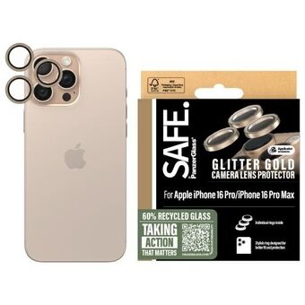 SAFE by PanzerGlass iPhone 16 Pro 6.3" / 16 Pro Max 6.9" Linsbeskyddare guld/glitter guld SAFE95895