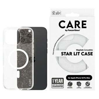 CARE by PanzerGlass Flaggskepps Star Lit Fodral iPhone 16 Pro Max 6,9" vit/white MagSafe 1344