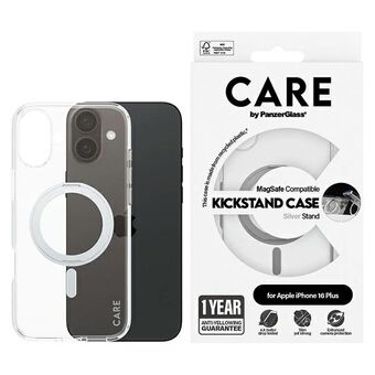 CARE by PanzerGlass Fodral med Stöd för iPhone 16 Plus 6.7" silver MagSafe 1327