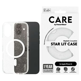 CARE by PanzerGlass Flagship Star Lit Skal iPhone 16 6,1" vit/white MagSafe 1341