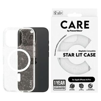 CARE by PanzerGlass Flagship Star Lit Case iPhone 16 Pro 6,3" vit/white MagSafe 1342