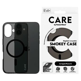 CARE by PanzerGlass Flagship-fodral iPhone 16 6.1" dimmig/smokey MagSafe 1349