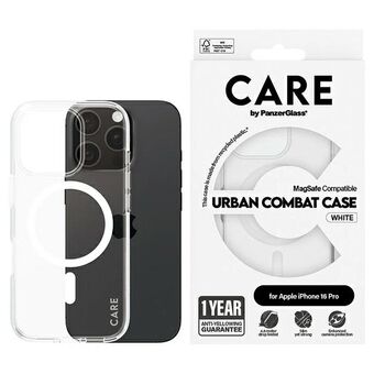 CARE by PanzerGlass Flagship Case iPhone 16 Pro 6.3" vit/white MagSafe 1338