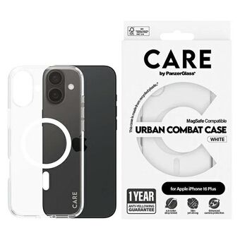 CARE by PanzerGlass Flaggskeppsfodral iPhone 16 Plus 6.7" vit/white MagSafe 1339