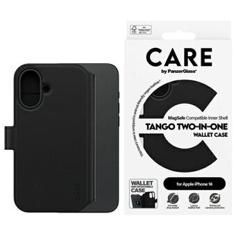 CARE by PanzerGlass Funktion Tango 2in1    Plånbok iPhone 16 6.1" MagSafe svart/black 1329