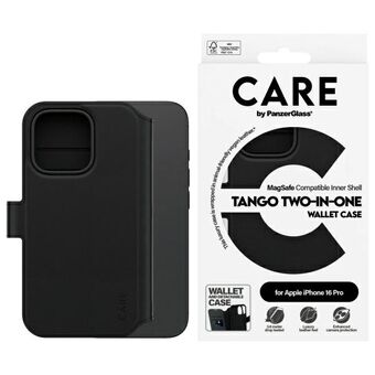 CARE by PanzerGlass Funktion Tango 2in1    Plånbok iPhone 16 Pro 6.3" MagSafe svart/black 1330