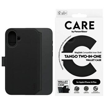 CARE by PanzerGlass Funktion Tango 2in1    Plånbok iPhone 16 Plus 6.7" MagSafe svart/black 1331