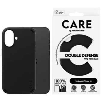 CARE av PanzerGlass Feature Double Defense Case iPhone 16 6.1" svart/black 1333