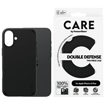 CARE by PanzerGlass Funktion Dubbelt Skydd Fodral för iPhone 16 Plus 6.7" svart/black 1335