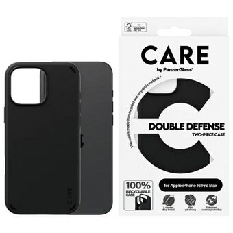 CARE av PanzerGlass Feature Double Defense Case iPhone 16 Pro 6.3" svart/black 1336