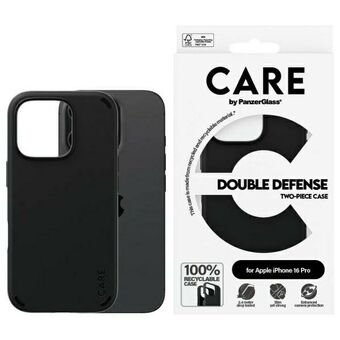 CARE by PanzerGlass Feature Double Defense Case iPhone 16 Pro 6,3" svart/svart 1334