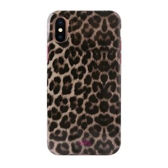 Puro Glam Leopard Cover iPhone Xs/X rosa/rosa Begränsad upplaga IPCXCLEO2PNK.