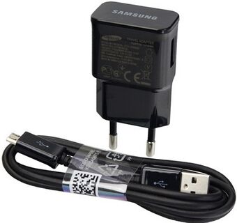 Laddare. nätverk. Samsung ETA-0U90 svart bulk 2A + MicroUSB-kabel