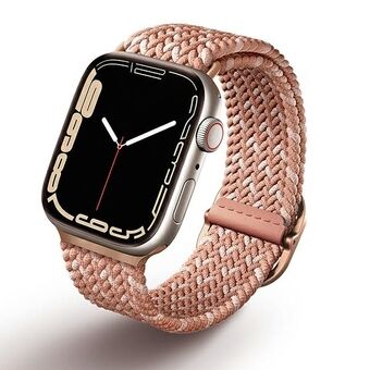 UNIQ-rem Aspen Apple Watch 40/38/41mm Serie 1/2/3/4/5/6/7/8/9/SE/SE2 Flätad DE rosa/citrusrosa