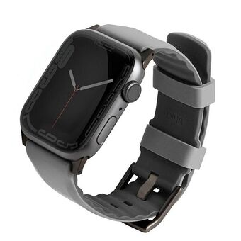 UNIQ-rem Linus Apple Watch Series 4/5/6/7/8 / SE / SE2 38/40 / 41mm. Airosoft Silikongrå/kritgrå