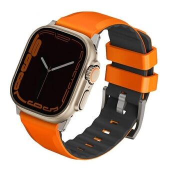 UNIQ Strap Linus Apple Watch Series 1/2/3/4/5/6/7/8/SE/SE2/Ultra 42/44/45/49 mm Airosoft Silicone Orange/Volt Orange