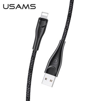 USAMS Kabel pleciony U41 lightning 2m 2A czarny/black SJ394USB01 (US-SJ394) Snabbladdning