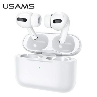 USAMS Bluetooth Hörlurar 5.0 TWS ANC YB-serien trådlösa vit/white BHUYB01 (US-YB001)