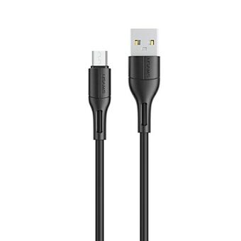 USAMS Kabel U68 microUSB 2A Snabbladdning 1m svart / svart SJ502USB01 (US-SJ502)