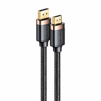 USAMS kabel DP - HDMI U74 2,0m svart / svart 4K HD SJ530HD01 (US-SJ530)