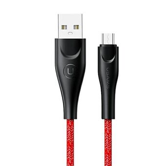 USAMS U41 microUSB-kabel 2m 2A röd / röd SJ396USB02 (US-SJ396) Snabbladdning