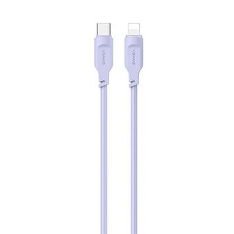 USAMS USB-C till Lightning PD snabbladdningskabel 1,2 m 20 W Lithe Series Lila/Lila SJ566USB03 (US-SJ566)