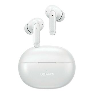 USAMS Bluetooth 5.3 TWS X-don-serien trådlösa hörlurar Vit/Vit BHUENCXD02 (US-XD19)