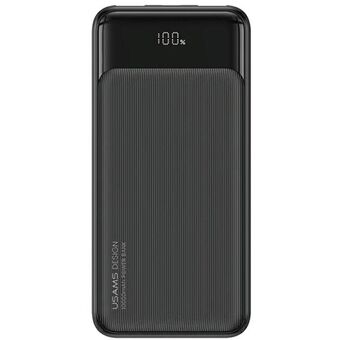 USAMS Powerbank 30000mAh 20W QC3.0+PD Snabbladdning svart XY-serien 30KCD20101 (US-CD201) Digital display