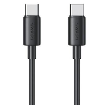 USAMS USB-C till USB-C-kabel 60W 1m Snabbladdning YD-serien svart US-SJ711USB01