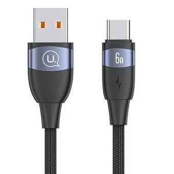 USAMS-kabel U85 USB till USB-C 6A 1.2m Snabbladdning svart SJ630USB01 (US-SJ630)