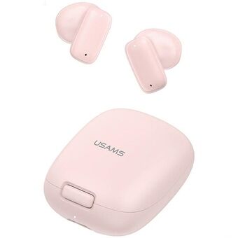 USAMS Bluetooth 5.3 Trådlösa TWS ID-serie hörlurar i rosa/pink färg BHUID04 (ID25)