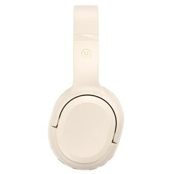 USAMS Trådlösa Bluetooth-hörlurar 5.3 Over-ear YUN-serien beige TDLYEJYX02 (USAMS-YG23)