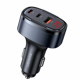 USAMS Ladd. sam. 1xUSB+2xUSB-C C42 100W Snabbladdning svart/black (CC257)