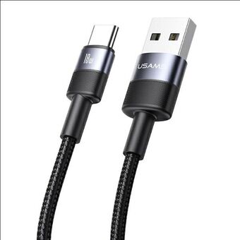 USAMS Kabel USB till USB-C 3A 1,2m Snabbladdning stål/tarnish SJ718USBSG01 (US-SJ718)