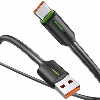 USAMS Kabel USB-C 3A YU Series 1m USB-C/USB-C svart/black SJ732USB01 (US-SJ732)