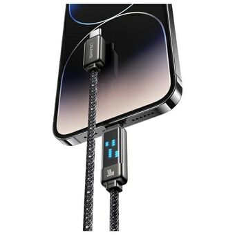 USAMS Kabel USB-C till Lightning 30W 1,2m Zinc Alloy Snabbladdningsdatakabel Meteor Series SJ743USB01 (US-SJ743)