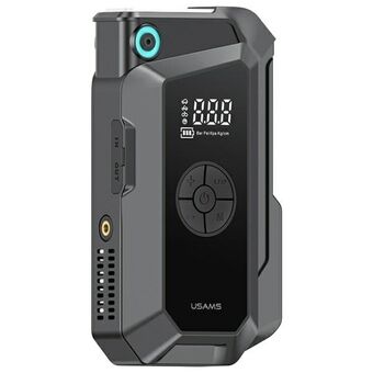 USAMS Jumpstarter Powerbank 8000mAh + inbyggd ficklampa svart/black ZB287