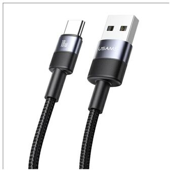 USAMS Kabel USB-A till USB-C 3A 1,2m Aluminiumlegering Datakabel SY-serien SJ718USB01 (US-SJ718)