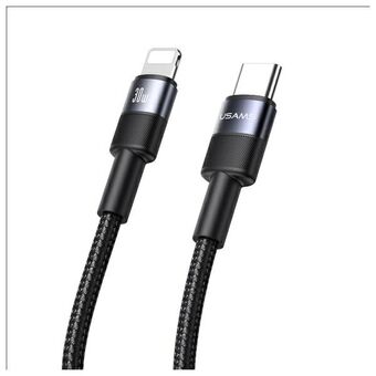 USAMS Kabel USB-C till Lightning 30W 1,2m Aluminiumlegering Datakabel SY-serien SJ729USB01 (US-SJ729)