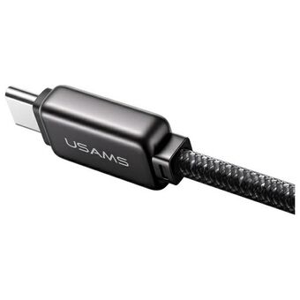 USAMS Kabel USB-C till USB-C 100W 1.2m Zinc Alloy Snabbladdningsdatakabel Meteor-serien SJ744USB02 (US-SJ744)