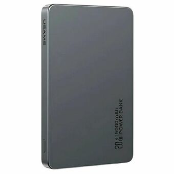 USAMS Induktiv powerbank 5000mAh 20W PD Snabbladdning grå/patina CY-serien 5KCD23101 (US-CD231)