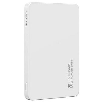 USAMS Induktiv Powerbank 5000mAh 20W PD Snabbladdning vit/white CY Series 5KCD23103 (US-CD231)