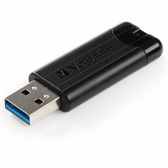 Verbatim USB-minne 128GB USB-A 3.2 PinStripe svart/black 49319