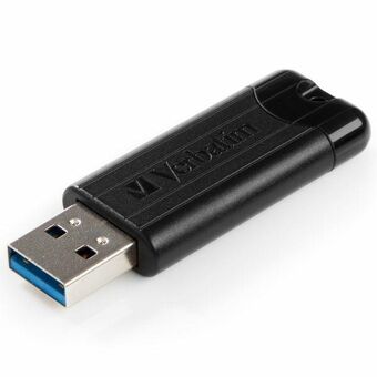 Verbatim Pendrive 64GB USB-A 3.2 PinStripe svart/black 49318